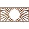 Ekena Millwork Hoover Wood Fretwork Pierced Ceiling Medallion, Walnut, 18"W x 9"H x 6 5/8"ID x 3/8"T CMWP18X09X0375HOWA - alternate 3